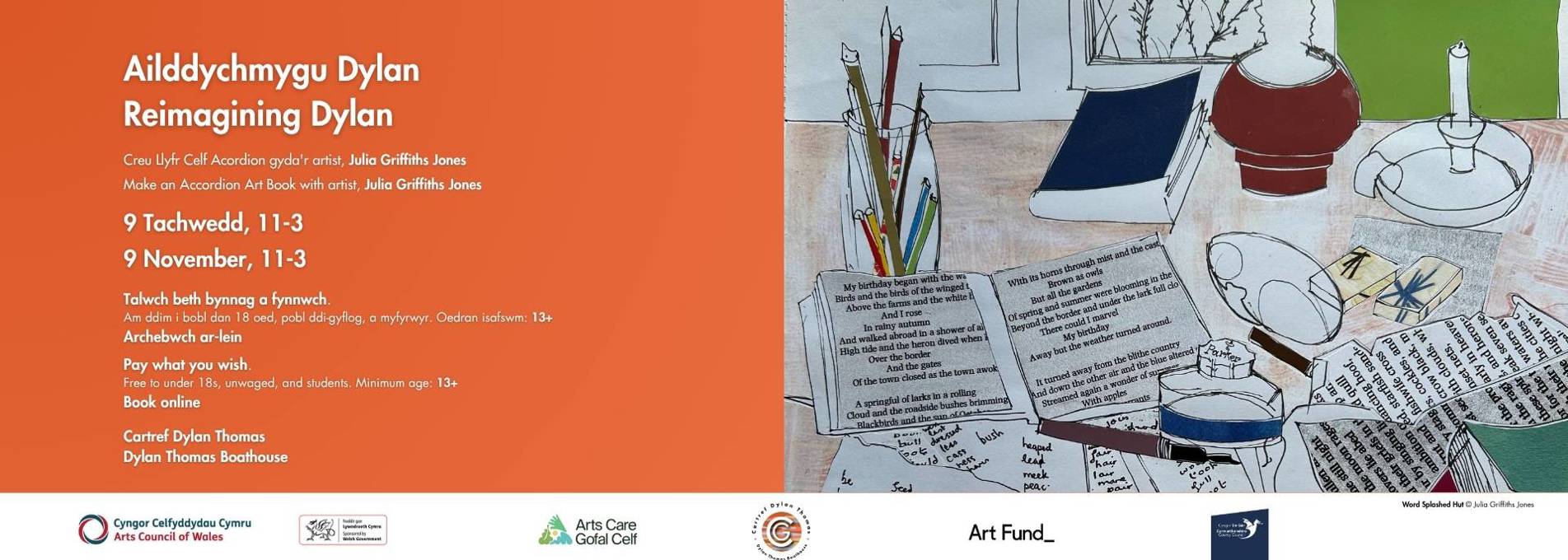 Ailddychmygu Dylan, 9 Tachwedd 2025, 11-3, Cartref Dylan Thomas